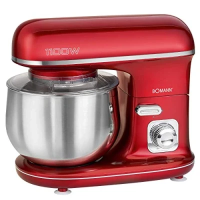 Imagen de Robot de repostería Amasadora pan amasador profesional multifunción Bomann KM6010CB 1100 Watts Batidora/Amasadora/Batidora 5 Litros Rojo