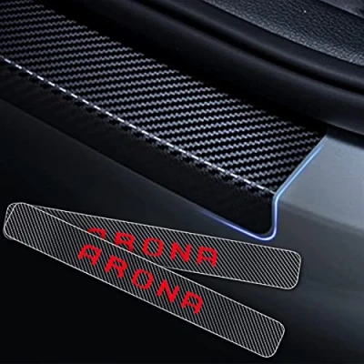 Imagen de 4 Piezas Fibra Carbono Umbral De Puerta Coche para SE AT ARONA, Bienvenidos Pedal Placas ProteccióN Accesorios AutomáTico