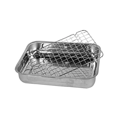Imagen de EUROXANTY Bandeja Para Horno con Rejilla de Acero Inoxidable asar 30 x 22 cm