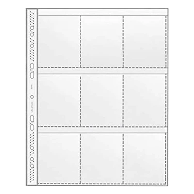 Imagen de VELOFLEX 5349010 Fundas para coleccionar DIN A4, con 9 bolsillos tarjetas coleccionables, transparente, lámina de polipropileno 140 my, 10 unidades
