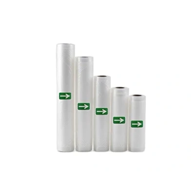 Imagen de Bolsas al vacío para alimentos, sin BPA, muy fuertes y resistentes a roturas, aptas microondas (2 rollos de 20 cm x 5 m)