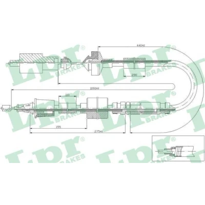 Imagen de LPR C0470C Cable de Embrague con reajuste manual RENAULT: LAGUNA 1