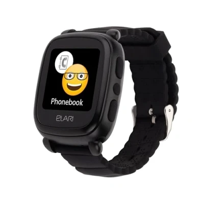 Imagen de Elari 2G Reloj Inteligente Niño y Niña GPS Localizador Llamadas Bidireccionales Audio, Chat de Voz, Botón SOS, Pantalla Táctil Grande Brillante, Juegos KidPhone 2 (Negro)