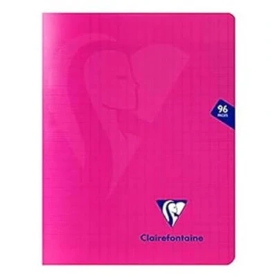 Imagen de Clairefontaine mimesys 17 x 22 cm (a cuadros Polypro libreta grapada con 48 hojas Color Rosa