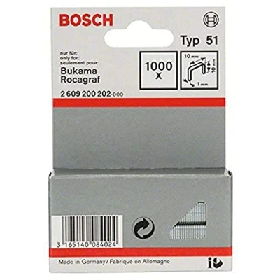 Imagen de Bosch Professional 2 609 200 202 Grapa de alambre plano tipo 51 10 x 1 mm (pack 1000)