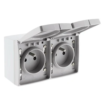 Imagen de orok 131906 enchufe doble 16 a 2P + T, gris