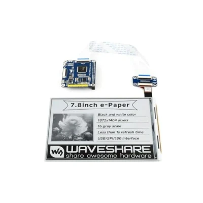 Imagen de Waveshare 7.8inch E Ink Display Hat for Raspberry Pi 1872x1404 Resolution Paper IT8951 Controller USB/SPI/I80 Interface Supports Partial Refresh Ebook Reader