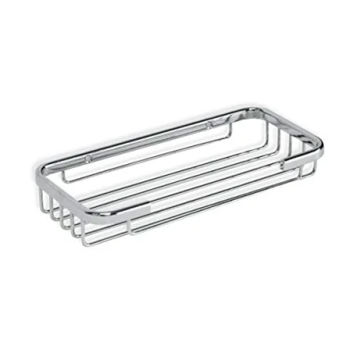 Imagen de Tatay Cestillo Rectangular Krom, pequeño Formato, diseño Funcional, con Abertura Frontal, Fabricado en latón Cromado y Acero INOX.