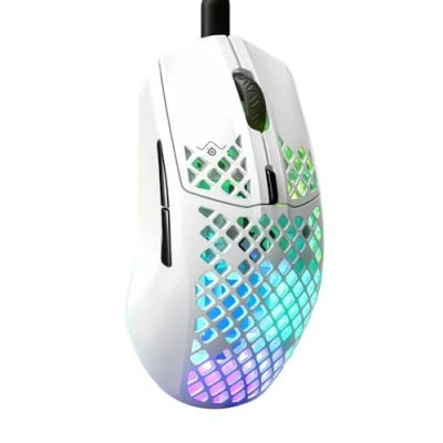 Imagen de Ratón gaming SteelSeries Aerox 3 White, Por cable, 8500 CPI, Óptico, USB C, AquaBarrier, IP54, Blanco