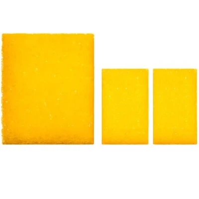 Imagen de GMBH 3 Esponjas Limpiadoras de Piedras Piedra Verde Blanca y Arcilla Limpiar sin Rayar 2 S: 10 x 6 4 cm 1 Esponja XXL: 12
