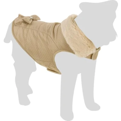 Imagen de Flamingo Perro Abrigo Guzzi Beige Tamaño 35cm (A: 35 cm, B: 34 38 C: 50 54 cm) Ideal para Chihuahua, Dachshund, Shih Tzu, Pug y Cavalier King Charles