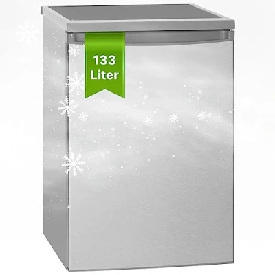 Imagen de Bomann Nevera 133L acero inoxidable VS2185 1 inox, Capacidad neta: 133 litros, Iluminación interior LED, Control de temperatura continuo, 3 estantes vidrio