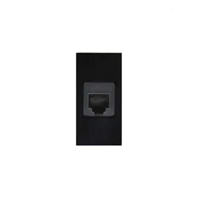 Imagen de Maclean MCE725B LAN Socket CAT.6 Universal Network Modular Wall Montaje empotrado (LAN Socket, Negro)