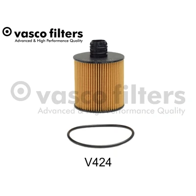 Imagen de DAVID VASCO V424 Filtro de aceite con junta tórica Cartucho filtrante FIAT: Ducato III Furgón, Doblo II Furgón / Familiar, Grande Punto Hatchback