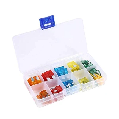 Imagen de Fusibles Coche Pequeño mini Universal Surtidos 5A 10A 15A 20A 30A Set de con Kit Clip Cocodrilo para Auto Camionero RV SUV 50 piezas