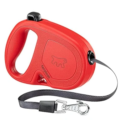 Imagen de Ferplast Correa retráctil para Perros medianos Flippy One Tape S, Extensible 4 m, máx 15 kg, Rojo