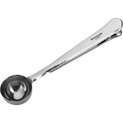 Imagen de Westmark Cuchara dosificadora de café con pinza cierre, Para 6 gramos en polvo, Longitud: 17,6 cm, Acero inoxidable, 15382270