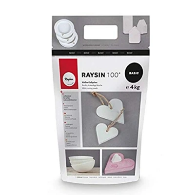 Imagen de Rayher Polvo para moldear Raysin 100, blanco, secado al aire, bolsa de 4 kg, 34409102