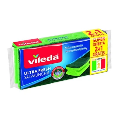 Imagen de Vileda Estropajo Ultra Fresh, Formato 2+1, Verde