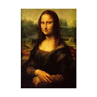 Imagen de Wee Blue Coo Painting Portrait Study Da Vinci Mona Lisa Detail Impresión del Arte 12 x 16 Pulgadas