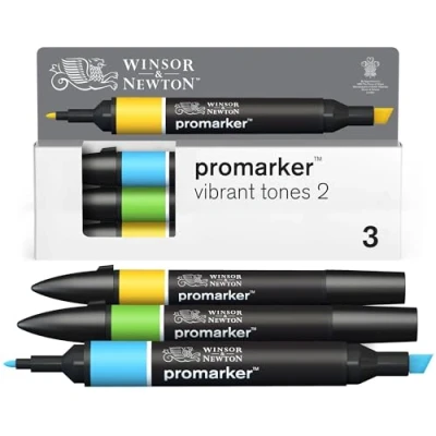 Imagen de Winsor &amp; Newton Promarker, Set de 3 Tonos Vibrantes 2