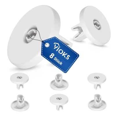 Imagen de VIOKS BWER2834 Ruedas para lavavajillas (8 Unidades, Zanussi 50269971003 5028696500), Plástico