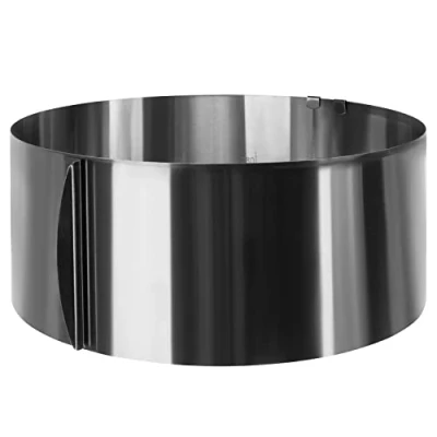 Imagen de Ruhhy 18909 Anillo para tartas (ajustable, 12 cm de alto, 30 diámetro), diseño profesional