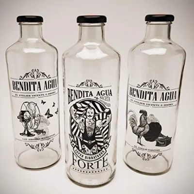 Imagen de BOTELLAS DE CRISTAL 1 litro Colección Circus (3 Piezas)