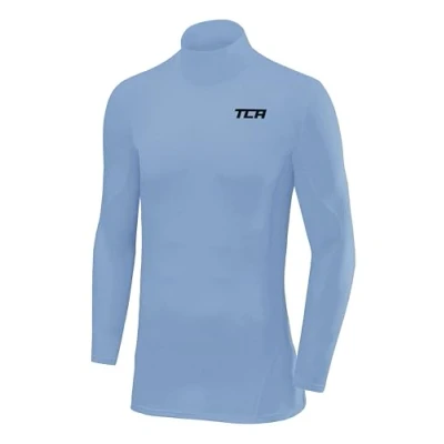 Imagen de TCA Hombre SuperThermal Top Interior Térmico Da Manga Larga Compression Base Layer Cuello Alto Azul Claro, M