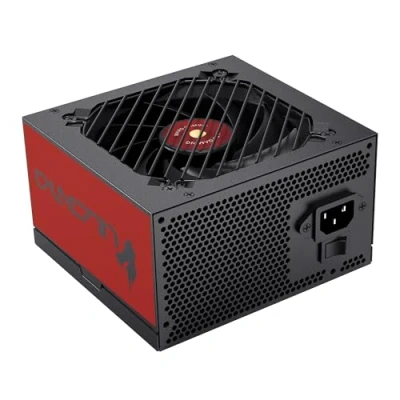 Imagen de MARSGAMING MPVU750SI, Fuente Alimentación ATX 750W, 10 Años Garantía, 80 Plus Silver, +87% Eficiencia, Tecnologías AI2 RPM, DC y SMD, PFC Activo, Condensadores Japoneses Toshin Kyogo 105º, Rojo