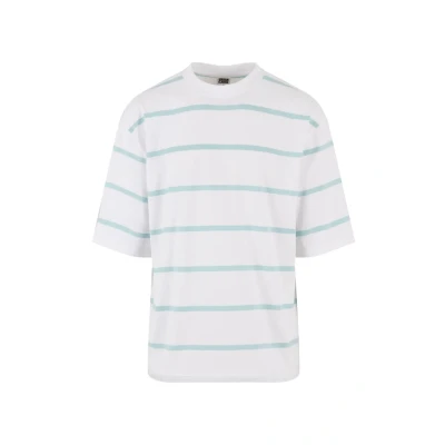 Imagen de Urban Classics Oversized Sleeve Modern Stripe Camiseta estampada, Hombre, Talla: Large, White oceanblue
