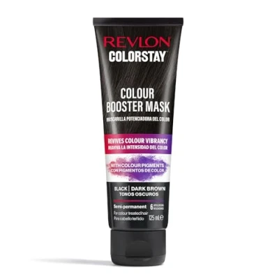 Imagen de Revlon Colorstay Mascarilla Potenciadora del Color, Reaviva la intensidad color 125ml Tono Negro Castaño Oscuro