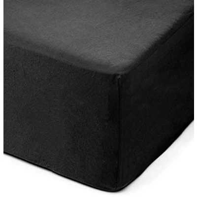 Imagen de Amago Sábana Bajera, Borde de 50 cm, 100% Algodón, 200 x cm Negro