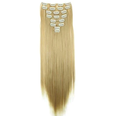 Imagen de CAISHA 50cm 8 Piezas Set CLIP IN EXTENSIONS Postizo Voluminoso Liso Mezcla Rubia CES207