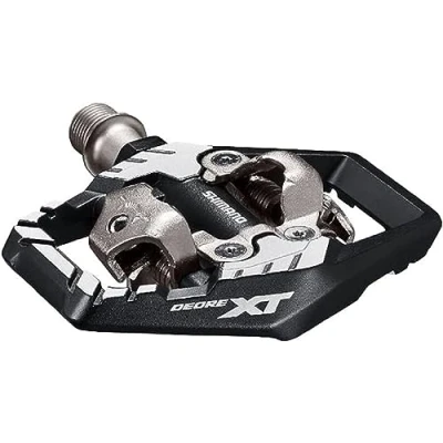 Imagen de SHIMANO Pedales DEORE XT M8120 con CALAS SMSH51 Accesorios y recambios bicis, Unisex Adult, de Aluminio, Black (Black)