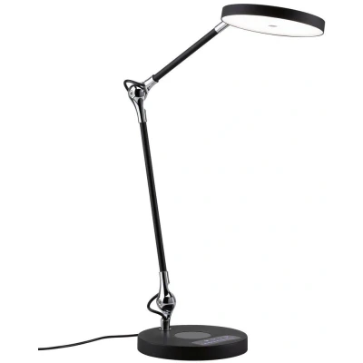 Imagen de Paulmann 78910 Luminaria de escritorio LED Numis White Switch, función carga Qi incl. 1x11 W, regulable, negro, aluminio, plástico 2700 6500 K