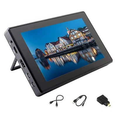 Imagen de ingcool Pantalla 7 Pulgadas para Raspberry Pi Monitor de Táctil Capacitiva con Estuche 1024x600 IPS Compatible 4B/3B+/3B/Zero, Jetson Nano, Apoyo Windows 10/8.1/8/7
