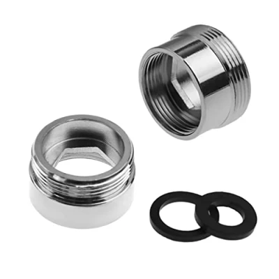 Imagen de 2 adaptadores de grifo filtro agua para grifo, adaptador rosca conector aireador latón (hembra 22 mm a macho mm)