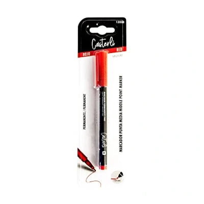 Imagen de Casterli Rotuladores Permanentes Punta Media 1,0 mm (Rojo 1 unidad)