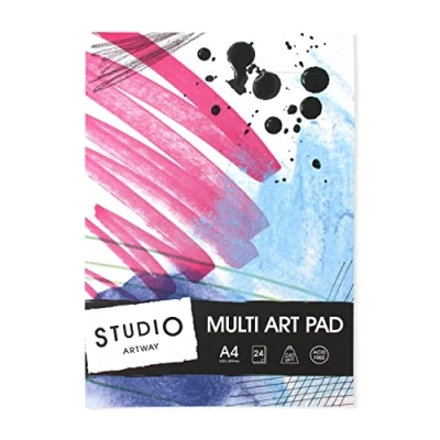 Imagen de Artway Studio Bloc de dibujo para diferentes medios 240 g/m² Tamaño A4 24 hojas blancas (48 caras)