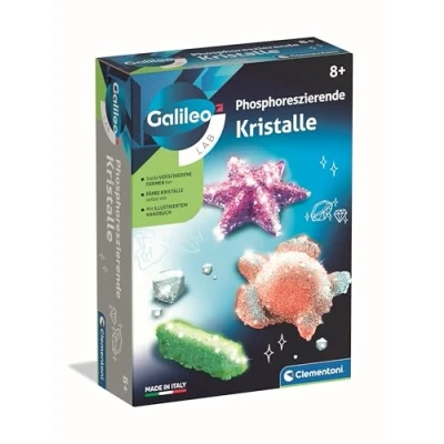 Imagen de Clementoni 69487 Galileo Lab Cristales fosforescentes Caja de experimentación para pequeños científicos con experimentos coloridos Juguetes niños a partir 8 años