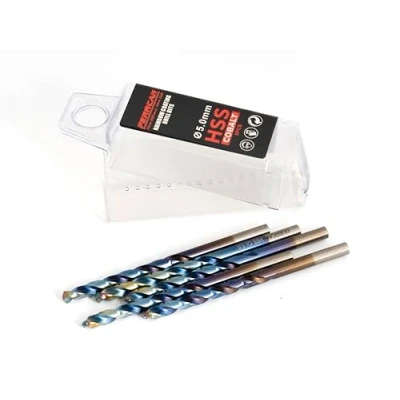 Imagen de Ferrcan Brocas para metal HSS DIN338 M35 5% cobalto acabado rainbow taladros en acero inoxidable, hierro y otros metales paquete de 5 unidades por medida (5mm)