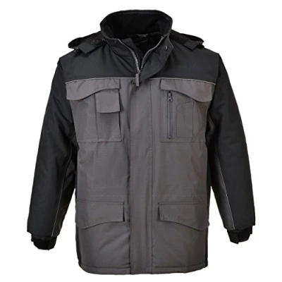 Imagen de Portwest Parka Bicolor Rs, Tamaño: L, Color: Negro/Gris, S562BYRL
