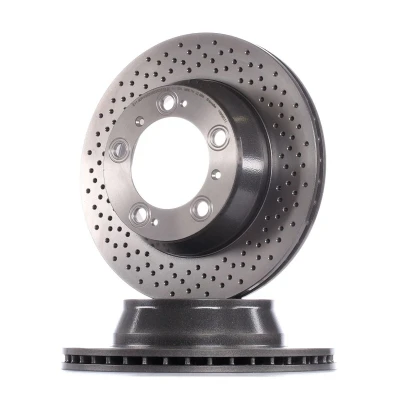 Imagen de BREMBO COATED DISC LINE 09.6665.11 Disco de freno 299 24 5 perforado/ventil. int. revestido altamente carbonizado con tornillos PORSCHE: 911 Cabrio