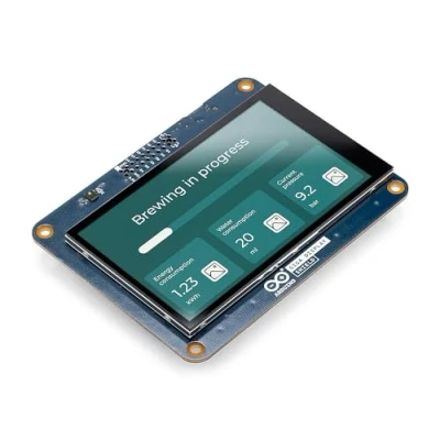 Imagen de GIGA Display Shield [ASX00039] Solución de pantalla táctil 3.9 pulgadas para Arduino R1 WiFi con IMU, micrófono digital y conector Arducam mejorar la funcionalidad del proyecto.