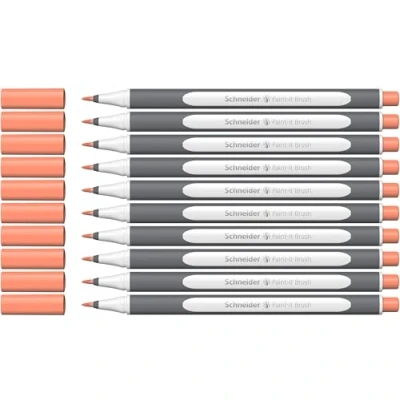 Imagen de Schneider Brushpen Paint It 070 Juego de 10 rotuladores punta flexible con y colores brillantes para caligrafía, escritura a mano mucho más