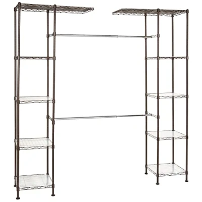 Imagen de Amazon Basics Sistema organizador de armario extensible Bronze