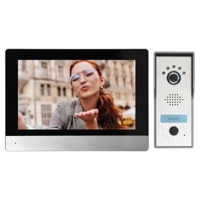 Imagen de Miratic Videoportero Unifamiliar 4 Hilos Portero Automatico con Camara Pantalla Táctil 7&quot; Full HD Automático Color Negro y Plateado