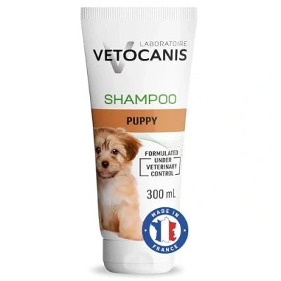 Imagen de Vetocanis Champu PH Neutro para Cachorros 300 ml Perro Hidratante a base de Extractos Plantas y Almendra Dulce Respeta la Piel el Pelo tu Compañero Bajo Control Veterinario