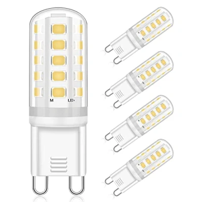 Imagen de Eco.Luma G9 LED Bombillas 5W, Halógeno Equivalente 40W, Blanco Natural 4000K, AC220 240V No Regulable Sin Parpadeo Lámparas G9, Ángulo de Haz 360 LED, Paquete 4